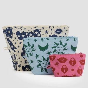 NWT BAGGU Go Pouch Set Charms 3-Pack